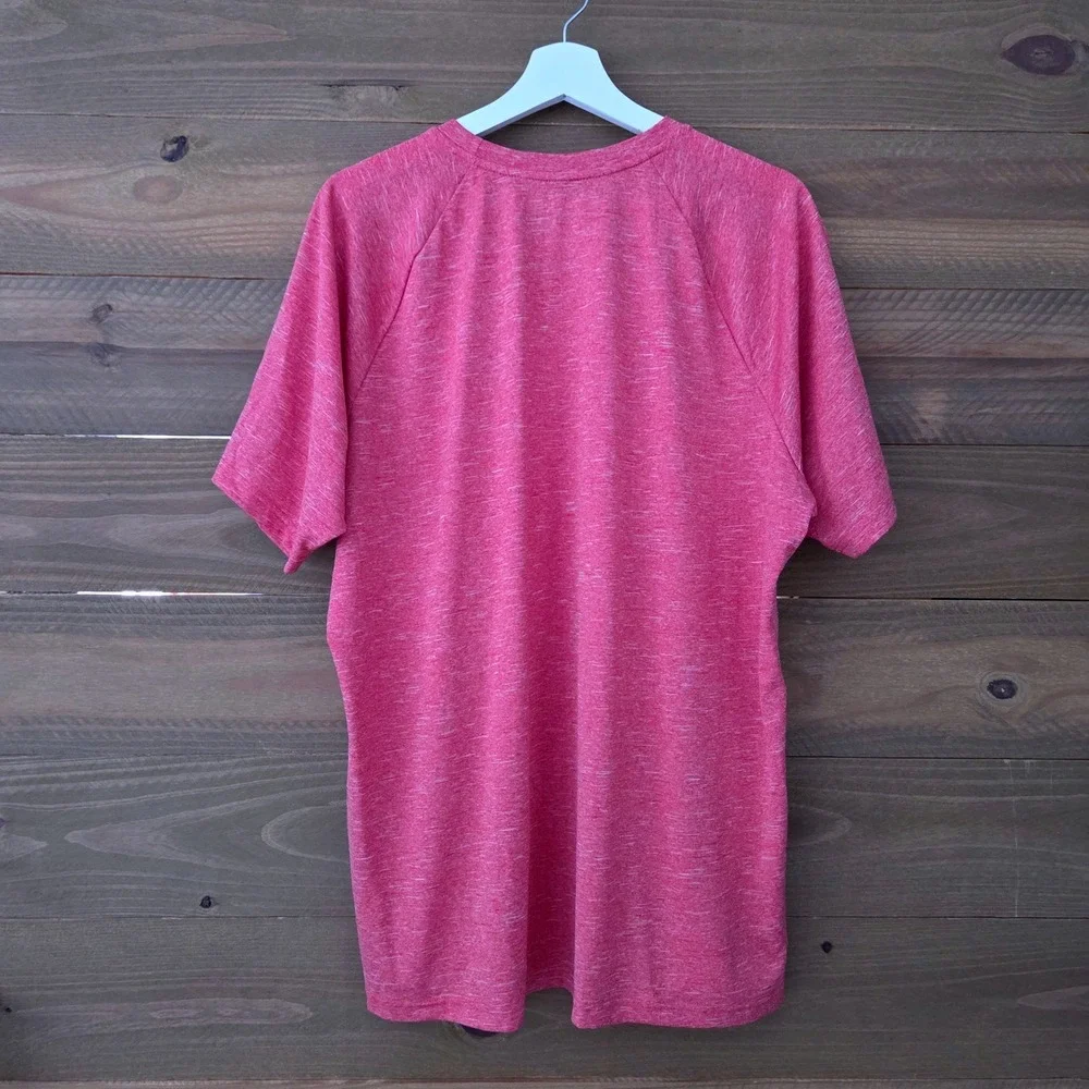 Nike Swim Shirt Red Dri-FIT UPF 40+ Rash Guard Mens XL